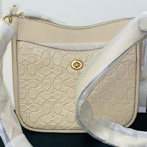 New Coach Beige Crossbody Purse